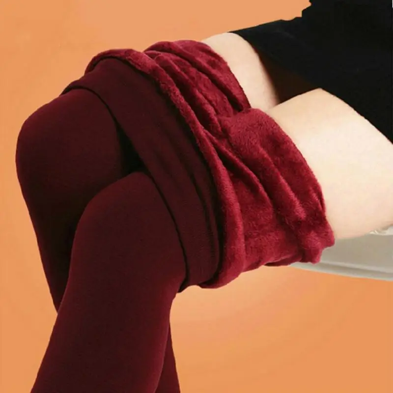 

2018 Women Leggings inside Thicken Fur Warm Leggings womens winter fleece legging pants female velvet leggins