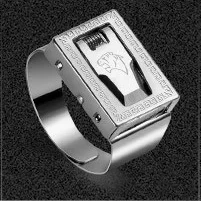Zodiac series pattern finger blade self-protection ring protective blade self-protection product female concealed weapon self-pr Zodiac series pattern finger blade self-protection ring protective blade self-protection product female concealed weapon self-pr