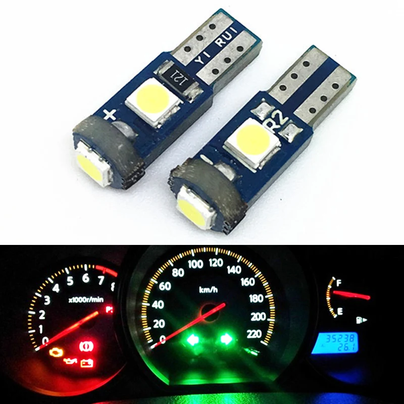 2x Canbus 12V T5 светодиодный светильник 3030 SMD T5 17 18 37 74 лампа приборной панели автомобиля лампа приборной панели лампы T5 светодиодный светильник