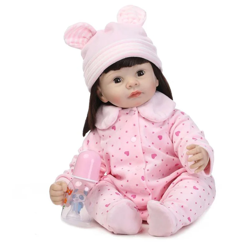 

2018 Best Gift New Lifelike Doll Reborn Babies De Silicone Menina 55CM