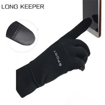 

Men Full Finger Touch Screen Gloves Autumn Winter Plus Velvet Warm Windproof Mitten Motorcycle Cycling Sports Non-slip Luvas