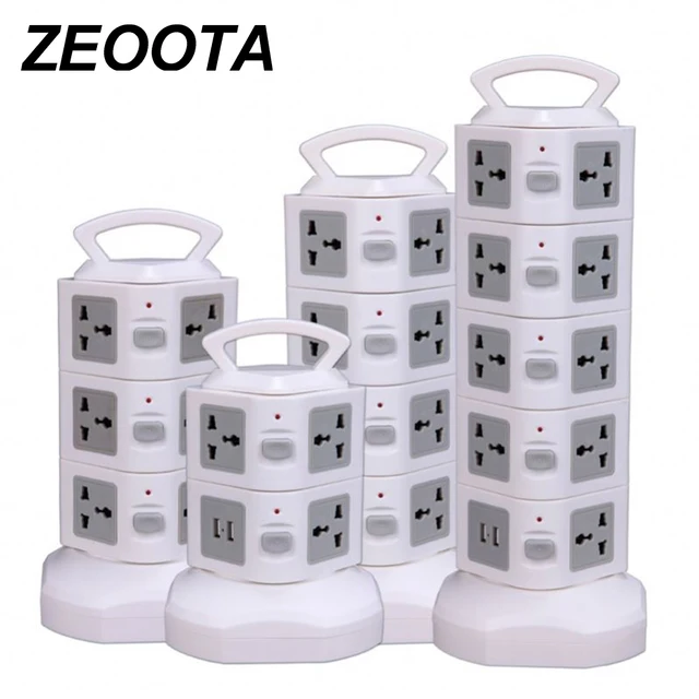 Buy Tower Power Strip Vertical Multi sockets 7/11/15