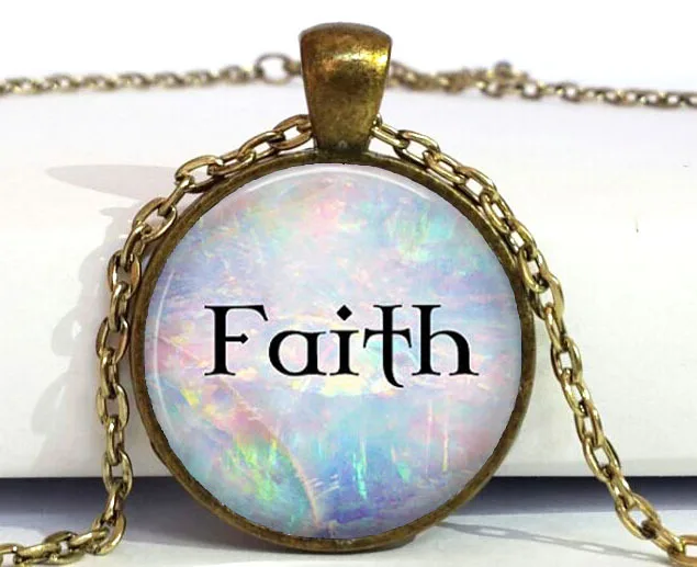 Faith "Faith" Handcrafted Keepsake Pendant Religious Christian Jewelry