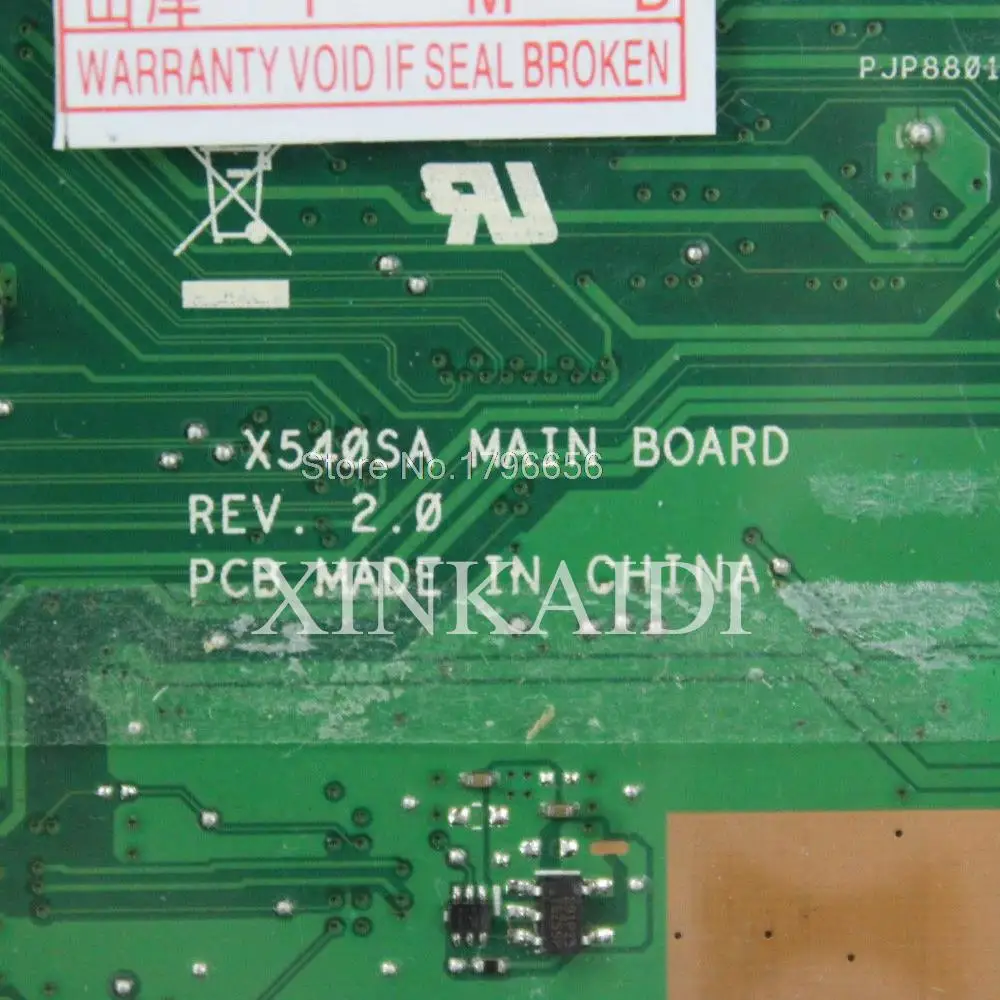 XinKaidi X540SA Laptop motherboard for ASUS VivoBook X540SA X540S X540 F540S Test original mainboard 4G N3700/N3710 4-Core CPU
