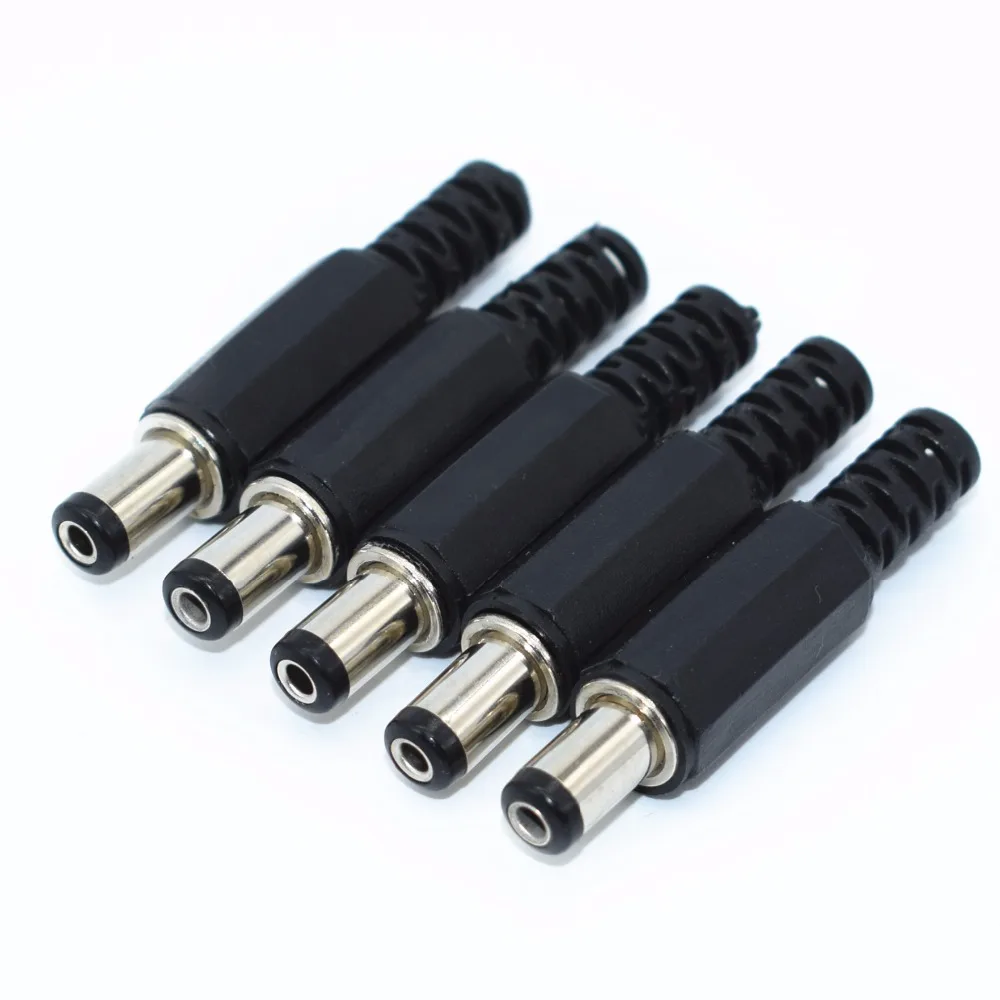 

10Pcs DC Plug Male Electrical Socket Outlet DC-022 DC-005 DC055 DC Outlet 5.5X2.1MM 5.5*2.1