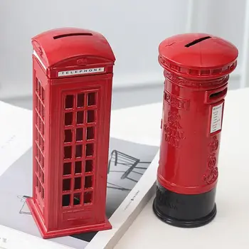

Vintage Creative London Bus Telephone Booth Model Iron Ornaments For Kids Souvenir Gift Decoration Pencil Sharpener Stationery
