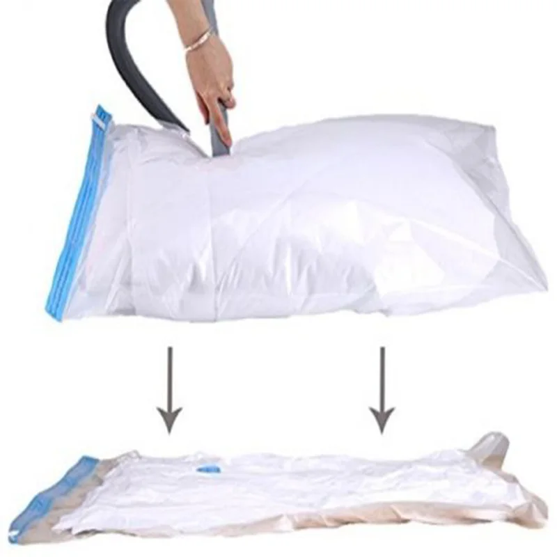 Домашняя складная сумка для хранения сжатого пространства, вакуумная сумка для хранения одежды с клапаном, прозрачная сумка для хранения
