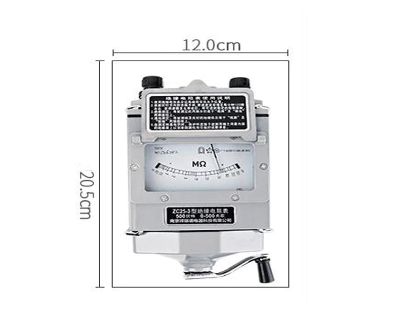 Мегаомметр тестер сопротивления изоляции Электрический измеритель сопротивления, оборудование, 1000 в алюминиевый корпус Zc25-4