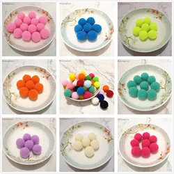 Plastilina de 15mm para niños, tela de relleno de limo esponjoso, pompones suaves para manualidades, Bola de Furball, suministros de decoración para jardín de infancia, juguetes, 100 Uds.