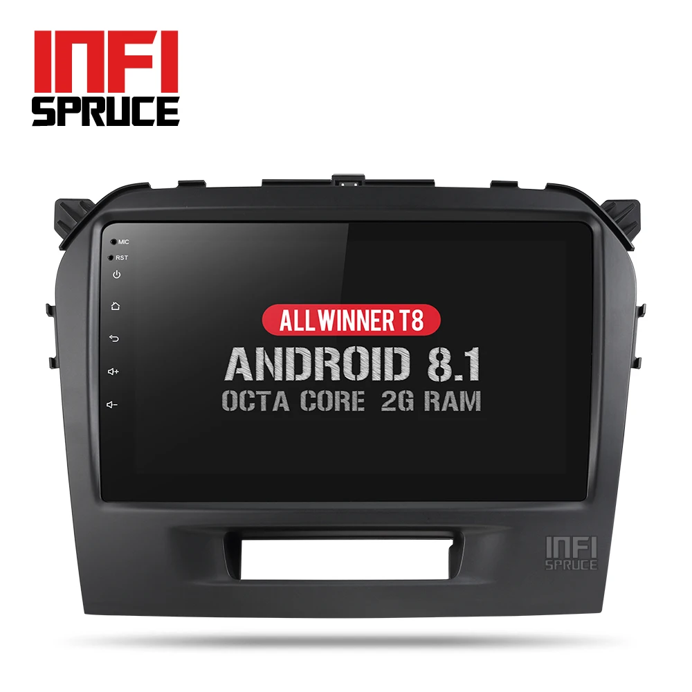 Clearance android 8.1 car dvd for suzuki vitara 2015-2016 multimedia car radio stereo gps with steering wheel 2G+32G navigation car stereo 0