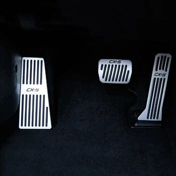 

Aluminum Alloy Car Accelerator Gas Pedal Brake Pedals Footrest Plate Cover AT For Mazda CX5 CX 5 CX-5 2013 2014 2015-2017 2018