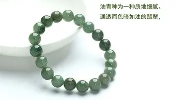 

Free Shipping 10mm Perfect Chinese 100% A Grade Natural Jade/ Jadeite Bean Beads Bracelet