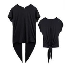 Женские быстросохнущие футболки для фитнеса, Спортивная футболка для йоги, топы с открытой спиной для бега в спортзале, футболки с коротким рукавом, блузы, рубашки, Майки