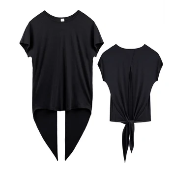 

Fitness Women's Quick Drying Shirts Yoga Sports T Shirt Backless Gym Running Tops Short Sleeve Tees Blouses Shirts Jerseys