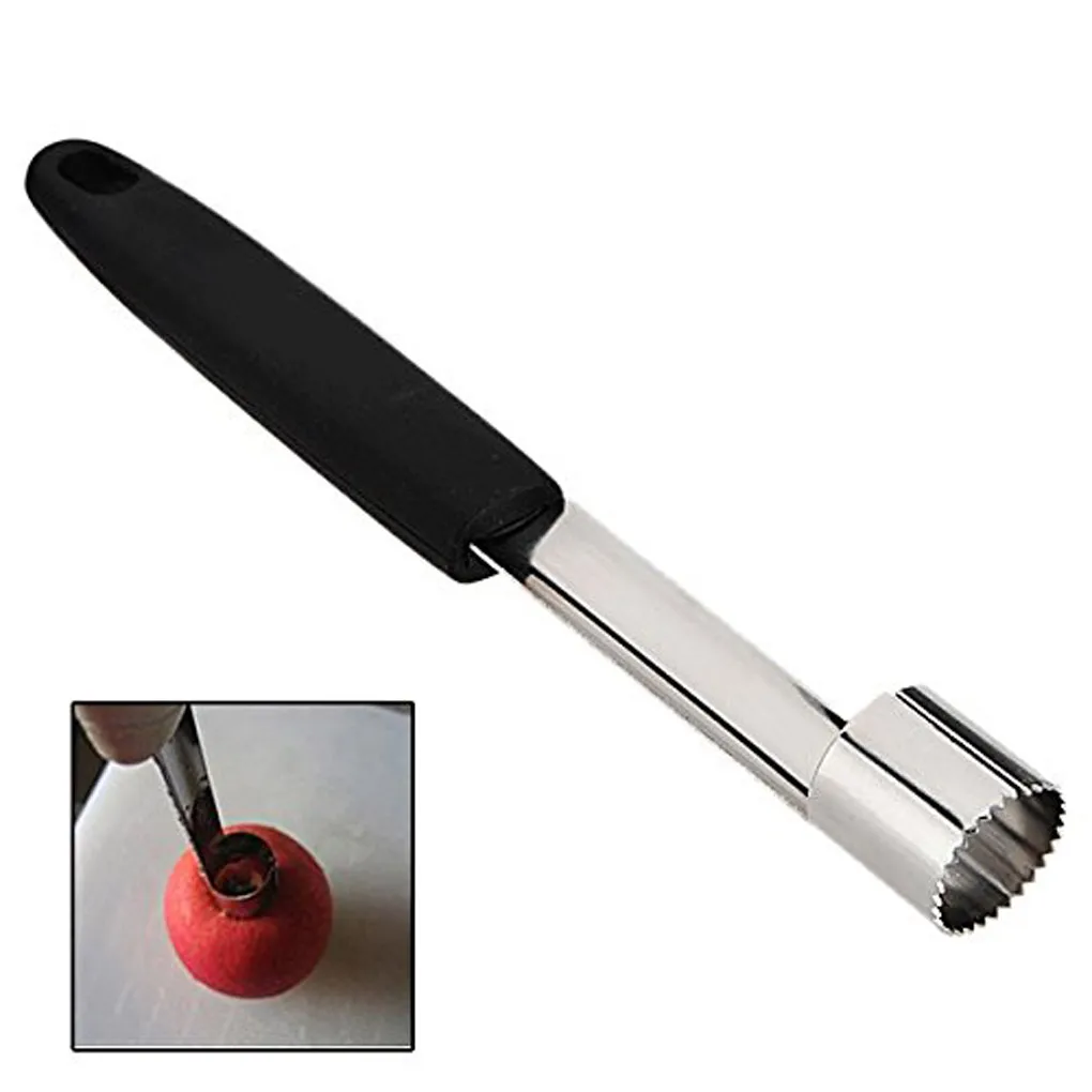 

Work well Black Stainless Steel Fruit Apple Pear Corer remover Slicers Cutter Kitchen Tool high quality