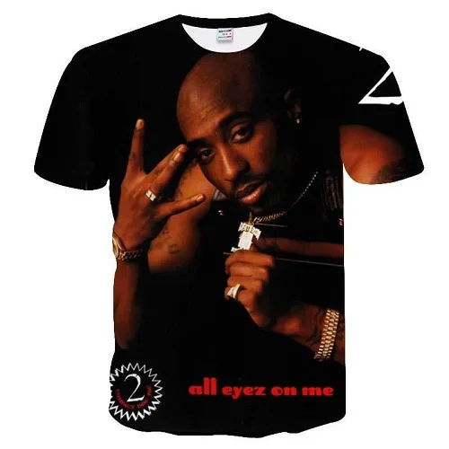 Новая Футболка me Harajuku стильная футболка для женщин/мужчин Tupac 2pac 3d Футболка с принтом персонажа хип-хоп футболки размер Прямая - Цвет: YH00751