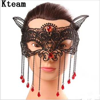 

2017 New Girls Women Sexy Ball Lace Mask Catwoman Fox Masquerade Dancing Party Cosplay Eye Mask Cat Halloween Fancy Dress Mask