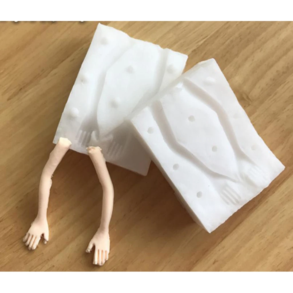 4 Sets Dolls Human Body Face Model Silicone Mold Polymer Clay Molds Handmade Craft Mold Fondant Cake Decorating Baking Tools