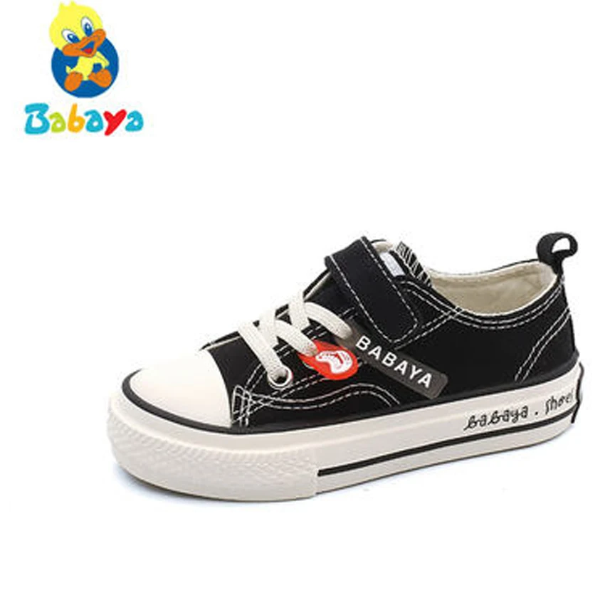 

Kids Sneakers 2019 New Spring Lace-Up Canvas Shoes for Children Sport Breathable Denim Flat Sneakers Student Casual Shoes