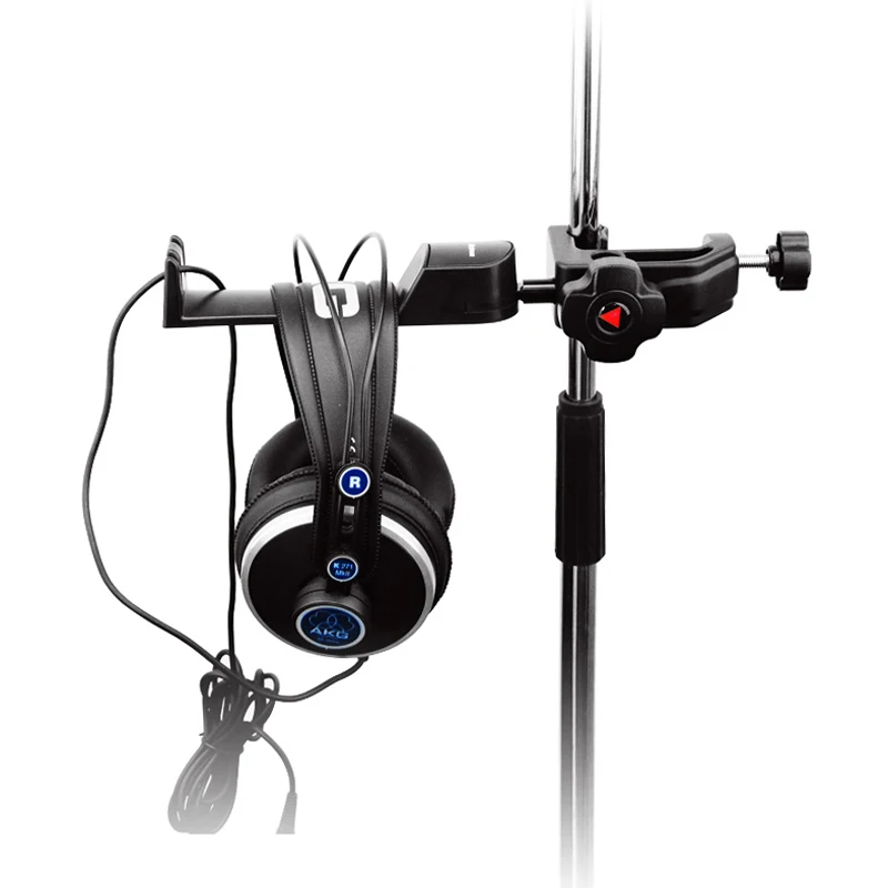 MAS003 Steel Universal Headphone Destop Mount Holder Hanger Hook Headset Shelf Rack Earphones Stand Gaming Studio DJ With Screws