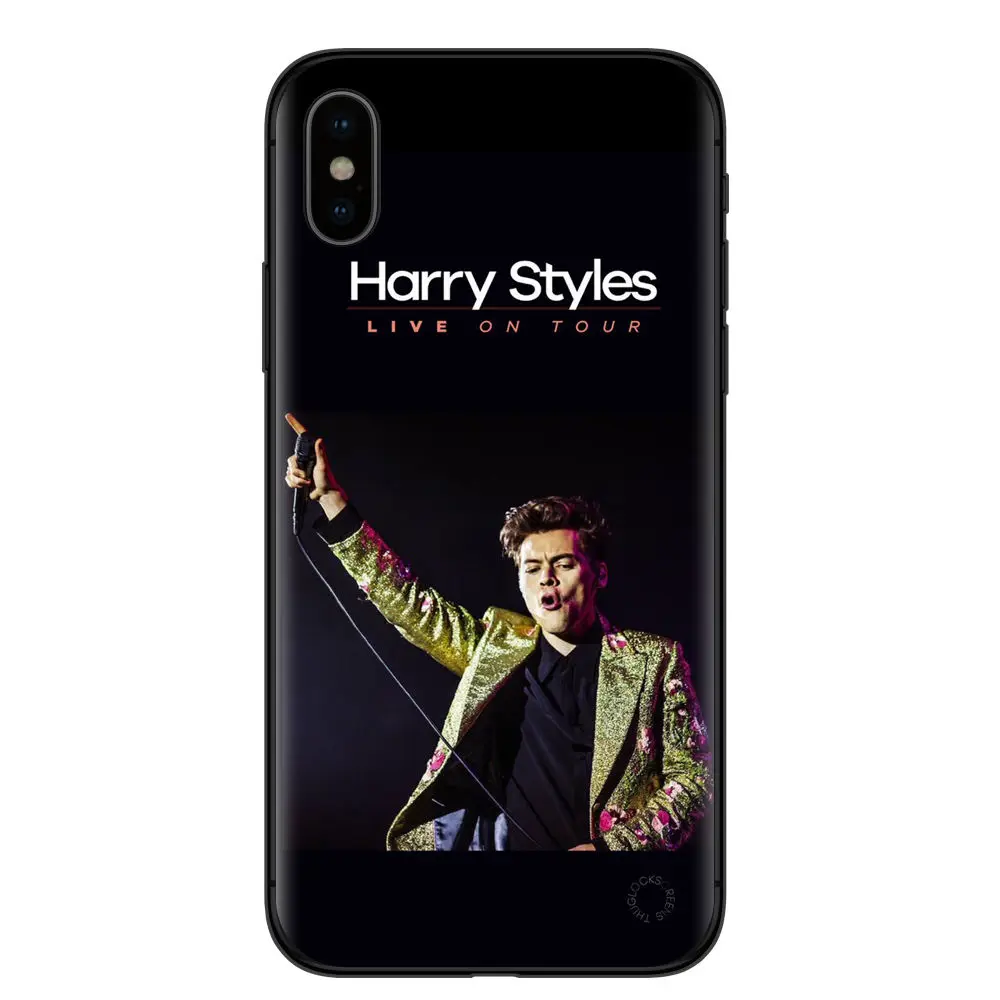 RUIXKJ One Direction Tattoos Harry Styles чехлы для телефонов для iphone 5S SE 6 6S 7 7Plus 8 8 Plus X мягкий черный силиконовый чехол