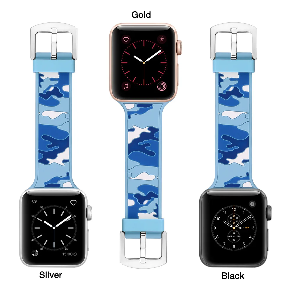 Силиконовый ремешок для Apple Watch 4 3 2 1 band 44 мм 40 мм correa iWatch band 42 мм 38 мм Яркий Силиконовый браслет