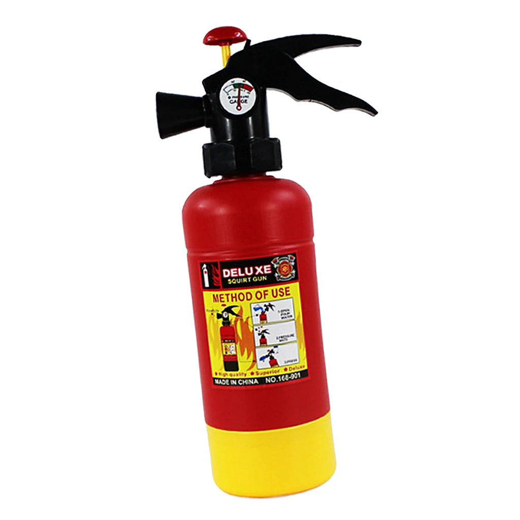 One Piece Practical Plastic Fire Extinguisher Shaped Simulation Squirt Water Guns Toy for Kids Children Summer Funny Toy