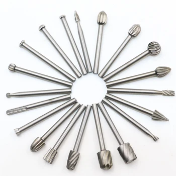 

20 Pcs Set HSS Wood Milling Rotary Tool Woodworking Carving Tools Accessories Dremel Rotary Tool Carved Cutter