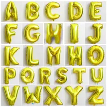 Hot sale Party decoration Alphabet Letter foil baloons 16inch aluminum balloon free shipping Cute Gold Balloon