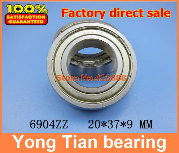 

10pcs free shipping thin wall deep groove ball bearing 6904ZZ 20*37*9 mm