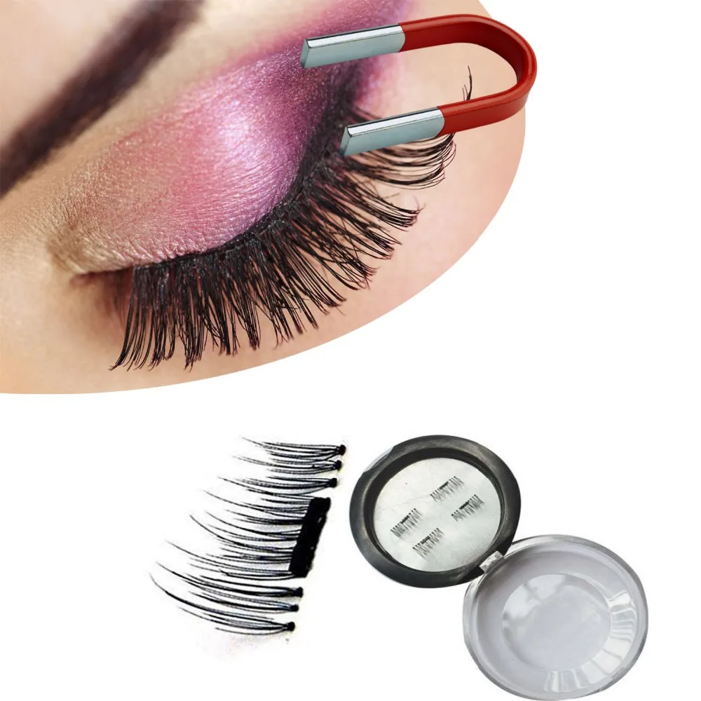 1 4pcs/pair Reusable 3D Lashes Thicker False