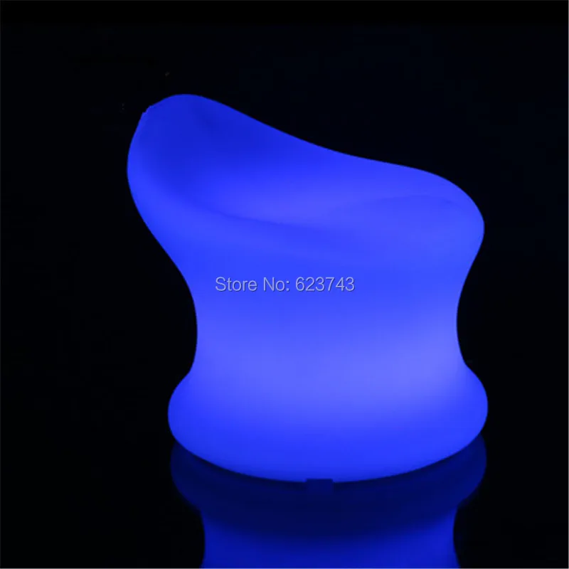ФОТО Modern waterproof 16 colors changing illuminated led low barstools glowing led baby chair remote control home bar furniture