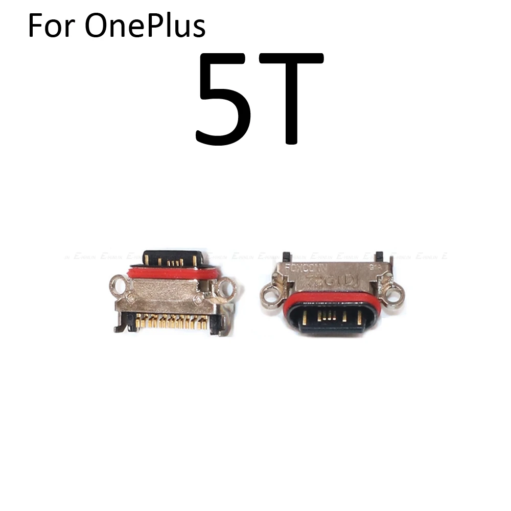 2 шт., новинка, Micro type-C, USB разъем, зарядный разъем, порт для OnePlus X 1 2 3 3T 5 5T 6 6T 7 Pro, запасные части - Цвет: For OnePlus 5T