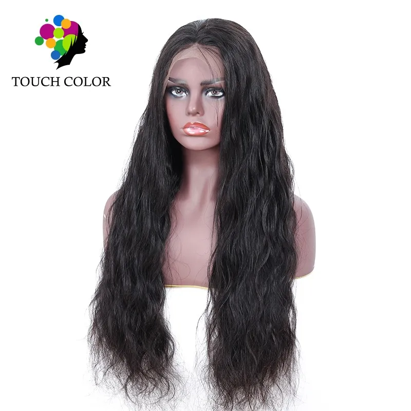 

Touch Color Hair Body Wave Lace Front Wig 13x4 Human Hair Nartual Black Peruvian Hair For Black Women 10-24 inch 130% Density