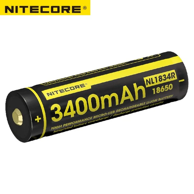 Аккумуляторная литий-ионная батарея NITECORE NL1834R 3400 мАч 3 6 Вт/ч 18650 в | Лампы и