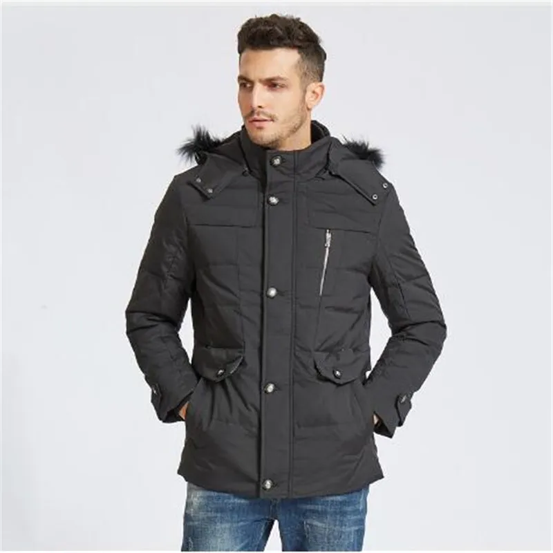 Новинка 2018 брендовая одежда куртки толстые сохраняющие тепло мужские пуховики