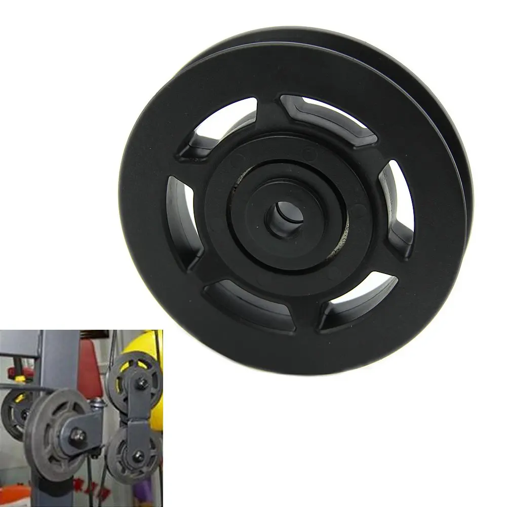 Black BESPORTBLE 4PCS Bearing Pulley Wheel For Cable Machine Gym Equipment Part Garage Door Cable Merchine Gym Fitness Equipment Parts Black BESPORTBLE 4PCS Bearing Pulley Wheel For Cable Machine Gym Equipment Part Garage Door Cable Merchine Gym Fitness Equipment Parts