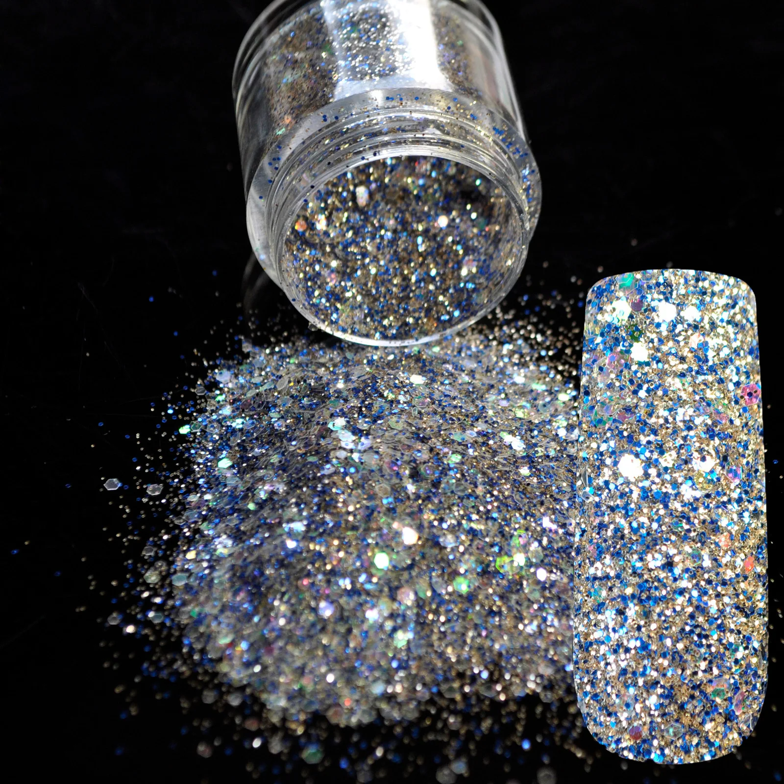 Dazzling Clear White Nail Art Glitter Diy Manicure Small Sequins Powder N50  - Rhinestones & Decorations - AliExpress