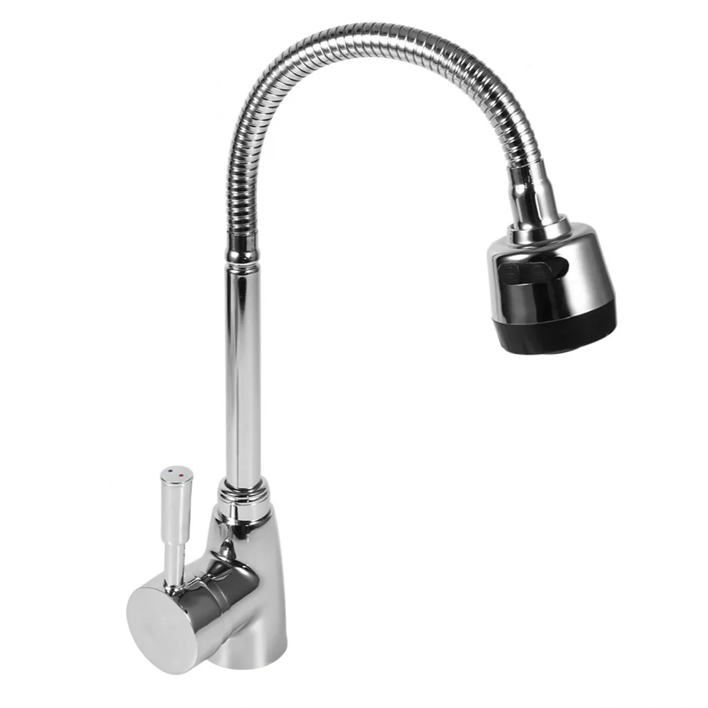

Sink Faucet Zinc Alloy Swivel Spout Kitchen Sink Faucet Single Handle Mixer Cold and Hot Tap salle de bain