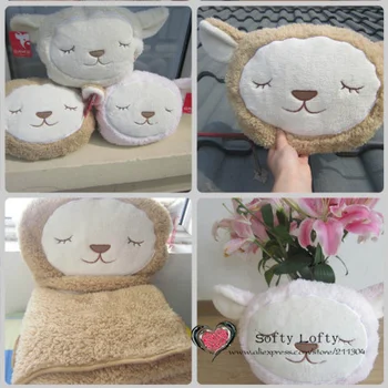 

Free shipping NEW 2pcs/lot Alpaca plush pillow cushion+air-condition blanket plush toy pillow Snuggie blanket gifts
