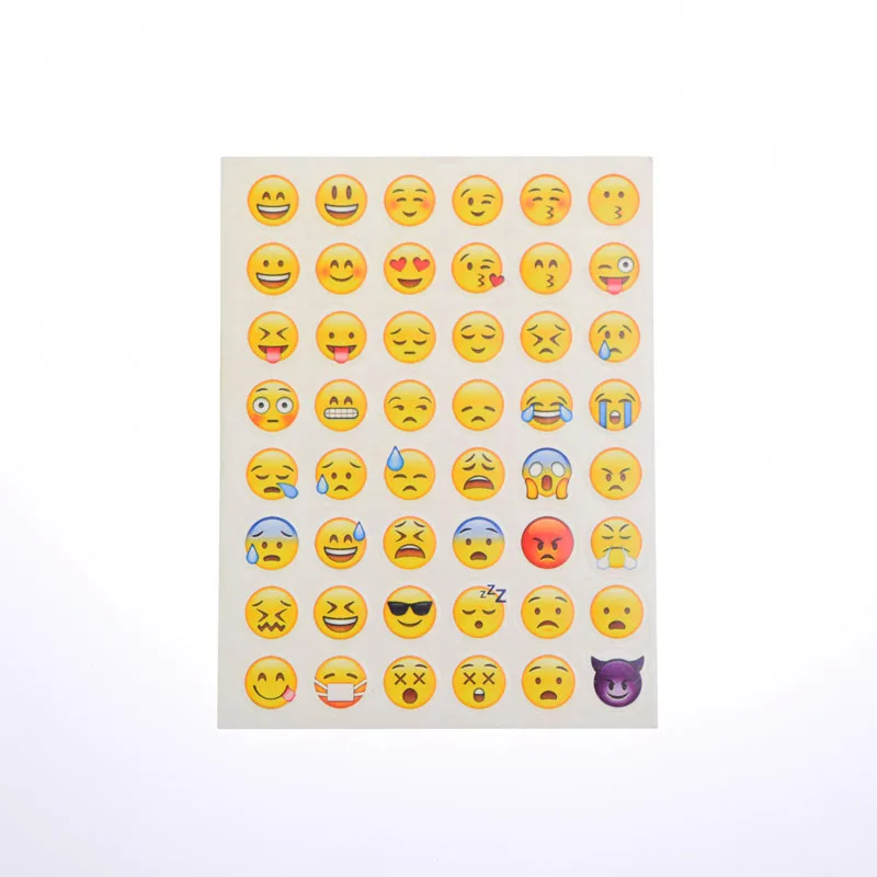 100pcs 4800 Emoji Smile Face Stickers Party Birthday DIY Handmade For Notebook Cake Baking label Adhesive Pack Sealing Sticker