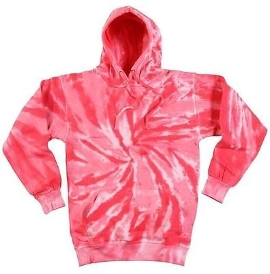 PINK CORAL TORANDO SWIRLS HOODED SWEATSHIRT ADULT MED  winter hoodie jacket NEW (1)