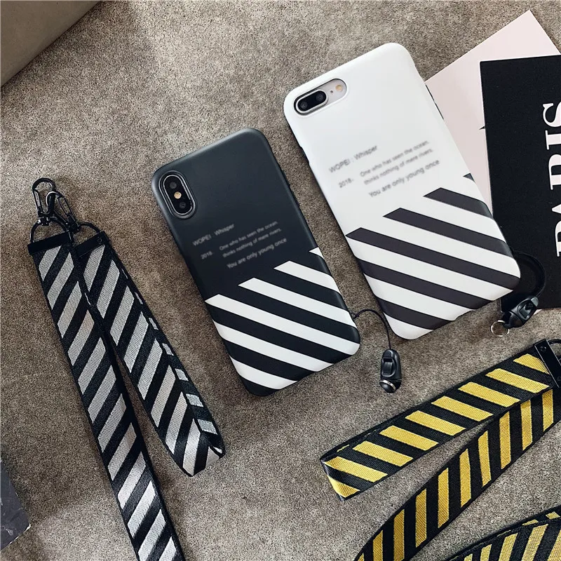 off ow stripes Soft case for iphone XR X XS MAX 7 8 6 S