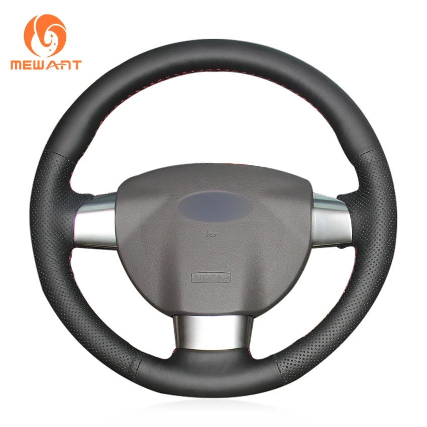 MEWANT черная искусственная кожа фотосессия для Ford Focus 2005 2011 CC 2007 2008 2009 2010 (3 спицы)|car
