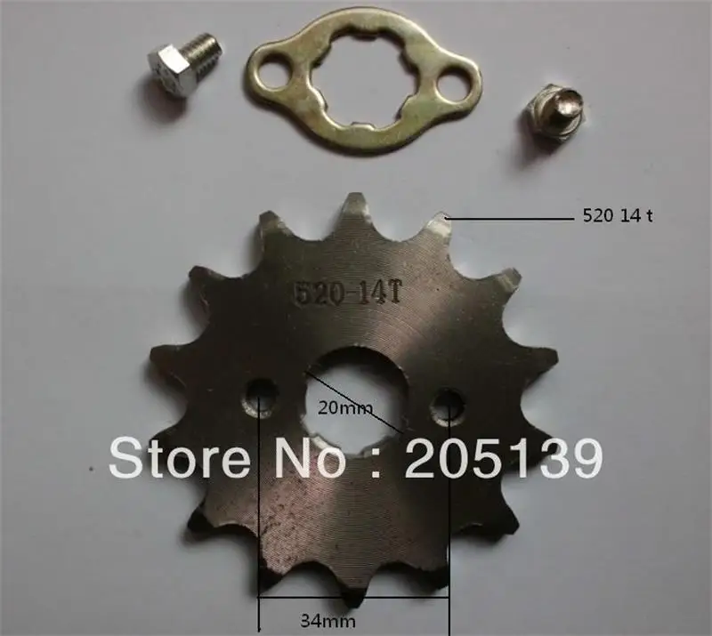

NEW 14 t tooth 20MM FRONT ENGINES sprocket FOR 520 CHAIN motorcycle MOTO PIT dirt ATV parts bike
