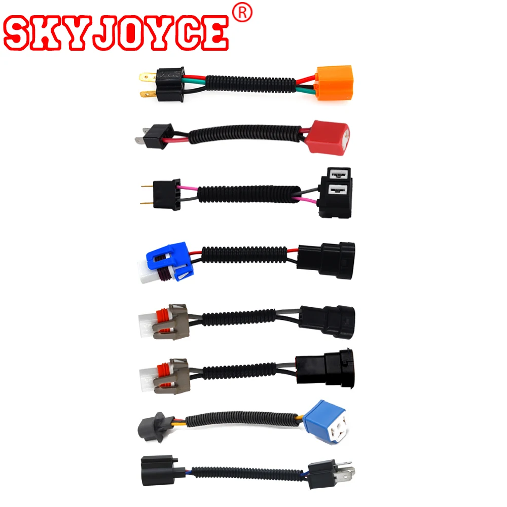 

SKYJOYCE Female Male H7 H11 HB3 HB4 H13 Automotive wires connector adapter Plug for Halogen/LED/Xenon Headlight H7 H11 HB4 lamps