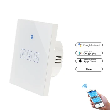 

Smart Switch wifi 3 way touch switch EU WiFi & RF 86 Type Smart Wall Touch Light Switch Smart Home Remote Control