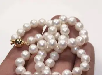 

Jewelry Pearl Necklace Fashion 9-10mm Natural white south sea pearl necklaces 18 inches Free Shipping