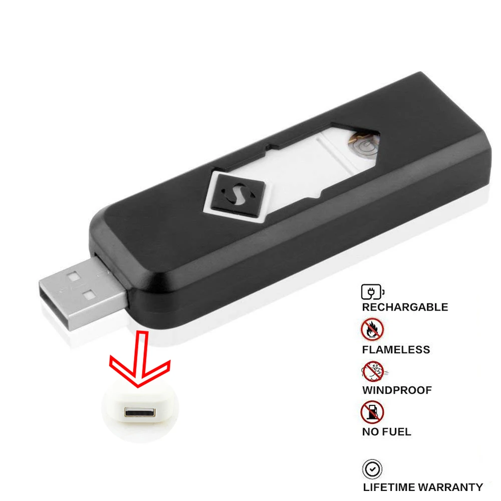 Ingelon USB Rechargeable Windproof Coil Slim Lighter Gadgets usb Electronic Cigarette cigar Lighter Portable Flameless Gadget (6)
