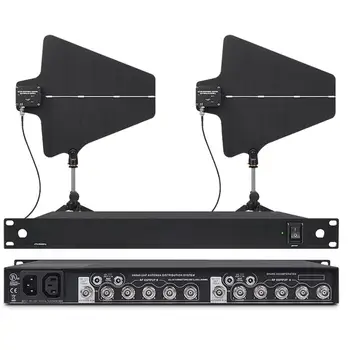 

Bolymic UHF Antenna Distribution System for Pyle Nady Wireless Cordless Microphones w Two Paddles For theaters church school